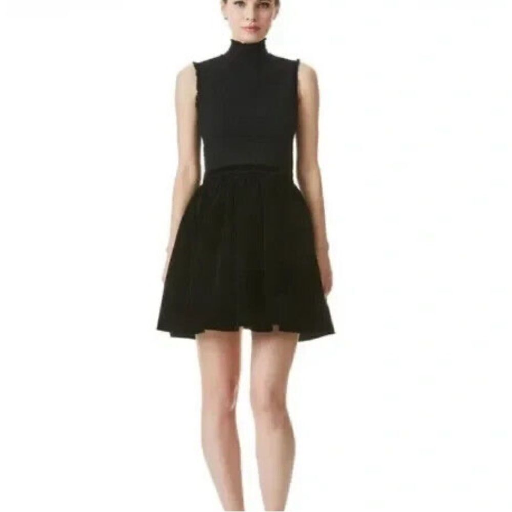 Ivanka Trump Combo Style Fit Flare Sweater Knit Dress Large NEW